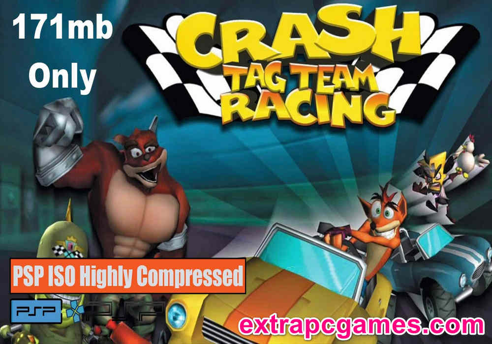 Crash-Tag Team Racing PSP and PC Gam ISO Highly Compressed