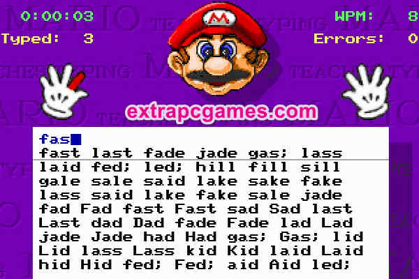 Download Mario Teaches Typing Game For PC